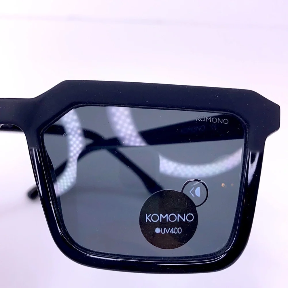 KOMONO sunglasses Benicio Black Rubber Glossy New Sunglasses